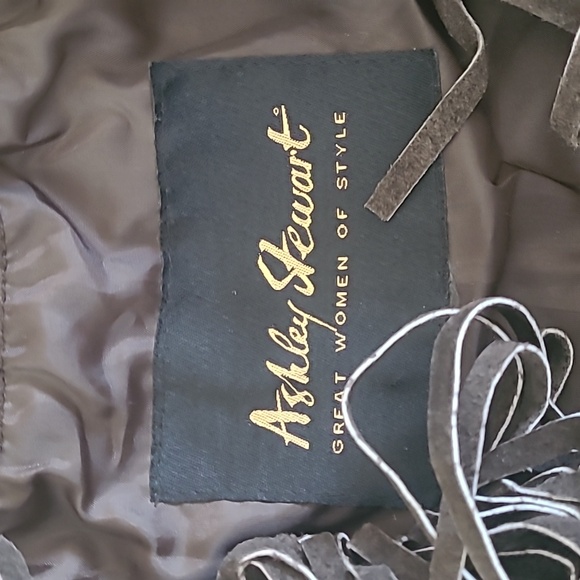 SUEDE LONG BROWN COAT WITH FRINGE TASSELS - Picture 4 of 8